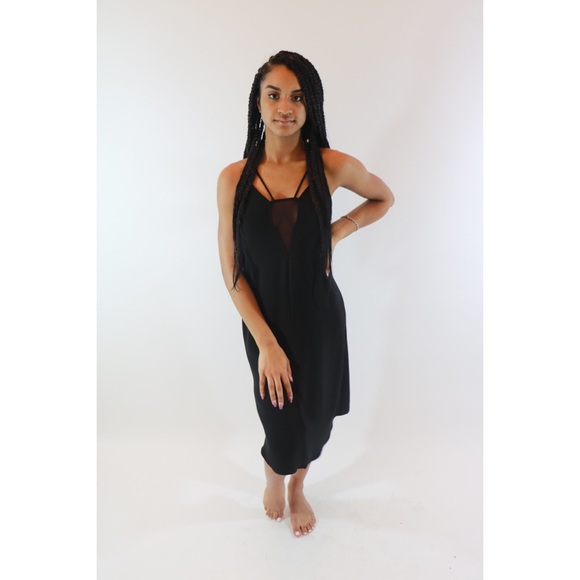 Black Midi Spaghetti Strap H&M Dress - Picture 1 of 2